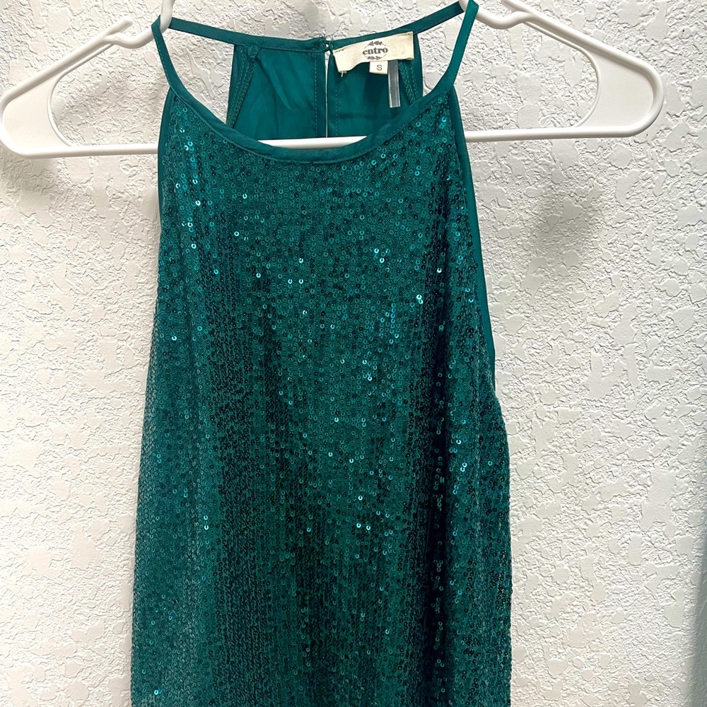 Small green sequin top